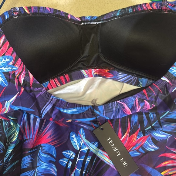 Tempt me two piece tankini set tropical size XL - Picture 6 of 7